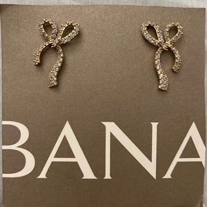 Banana Republic elegant earrings. Crystal Bow earrings. Brand new, never worn.